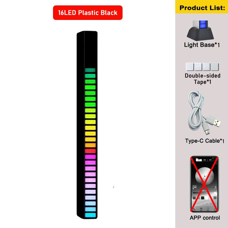 LED Light RGB Sound Control Light Pickup Rhythm Light Music Car Home